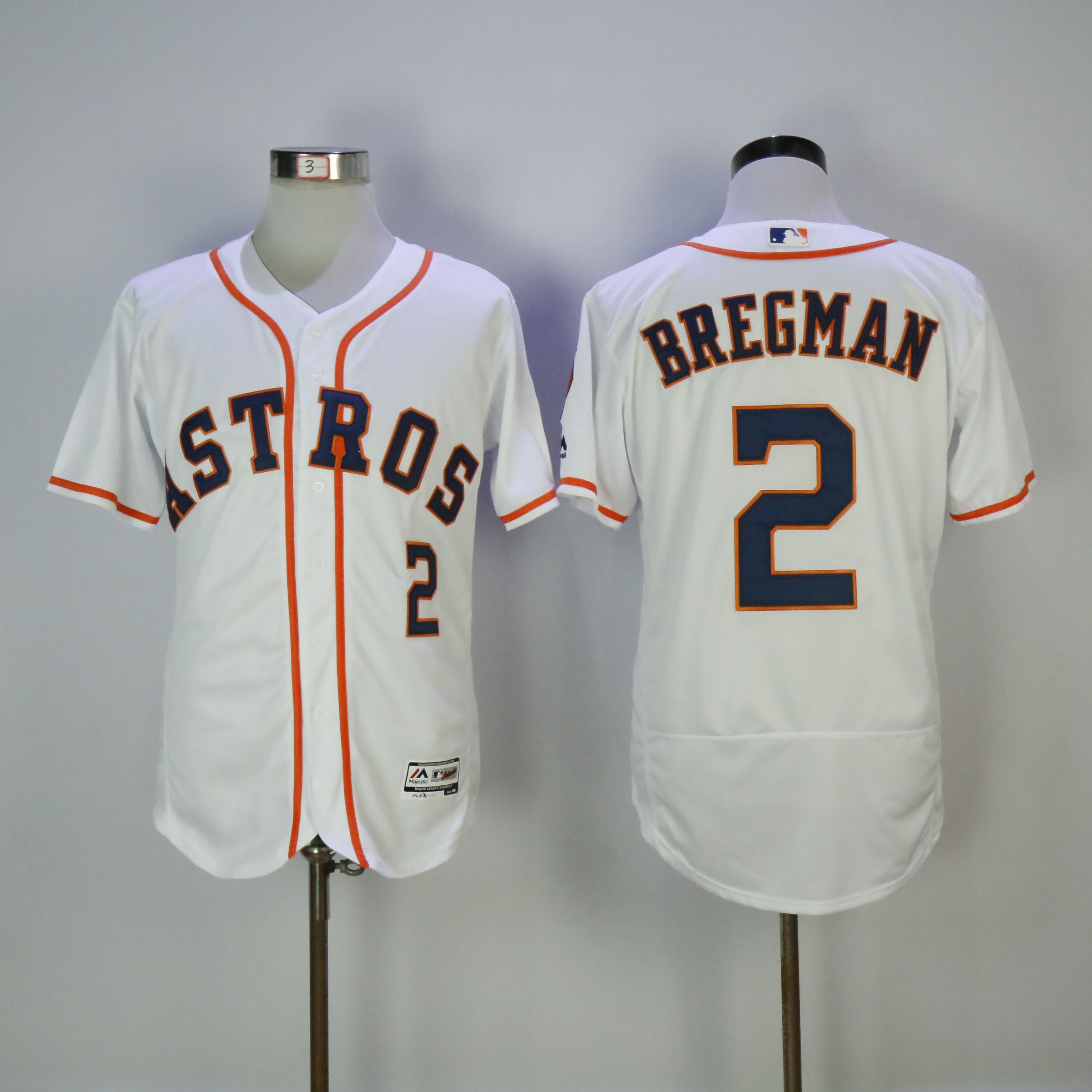 Men Houston Astros 2 Bregman White MLB Jerseys